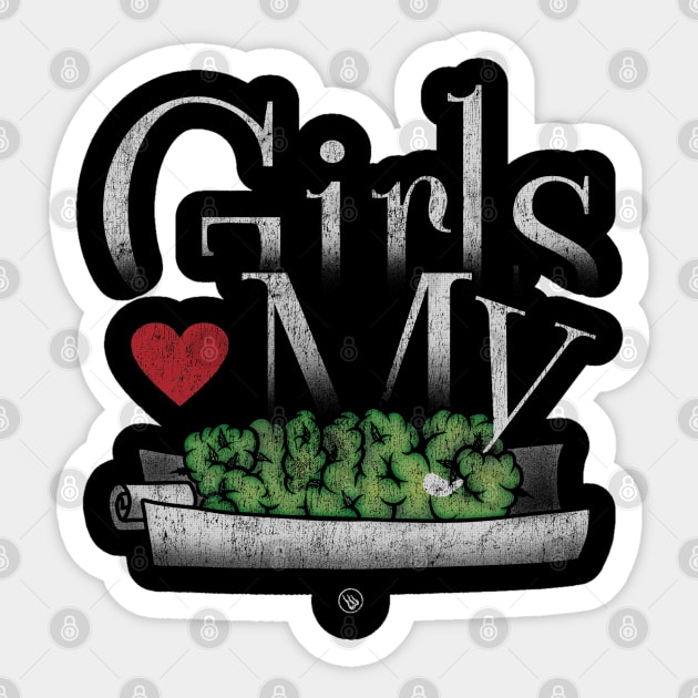 Girls Love My Swag Sticker by Wrongteeshirt